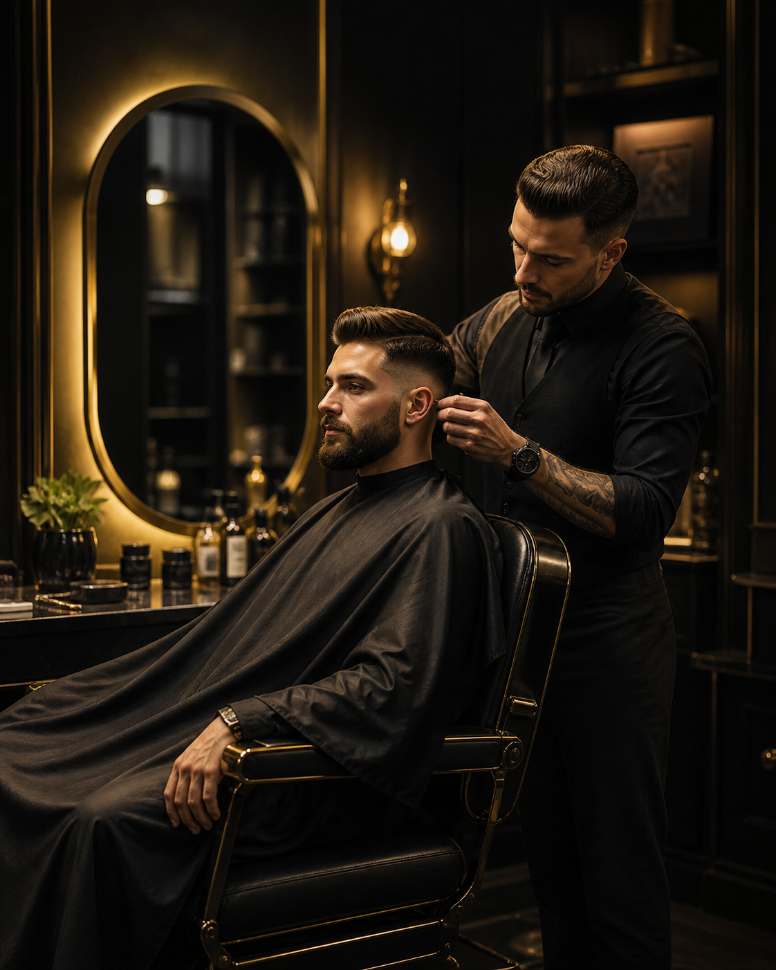 Ambiente sofisticado da BarberFlow
